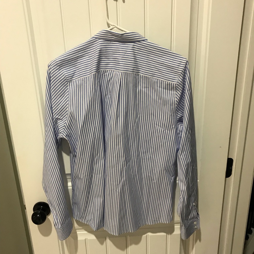 UNTUCKit Blue and White Striped Button-Down Shirt - Picture 3 of 3